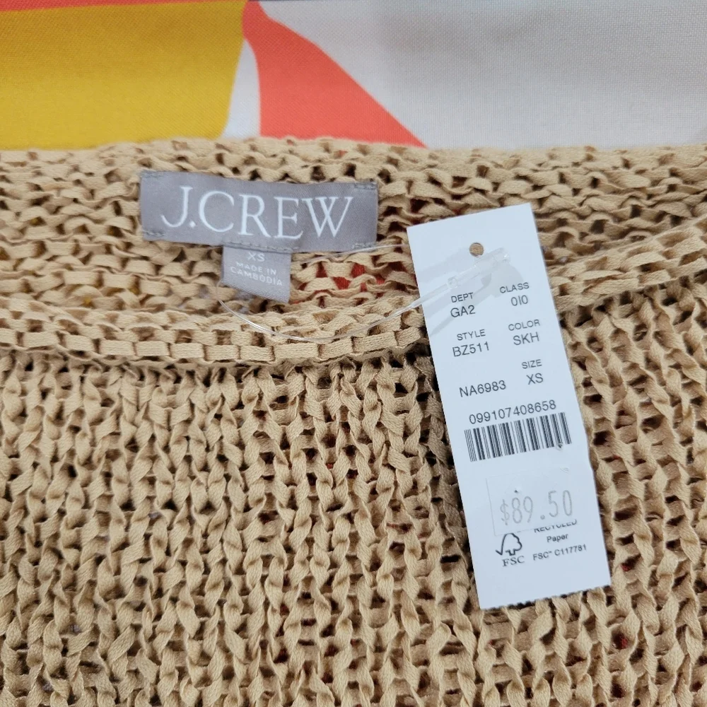 J Crew Textured Sweater Tee BZ511  Size  XS NWT